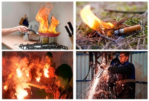 <p>Неосторожное обращение с огнём - может стать причиной пожара</p>