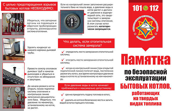 О безопасной эксплуатации бытовых котлов