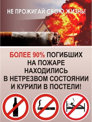 <p>Неосторожное обращение с огнем при курении –
прямая угроза пожара
</p>