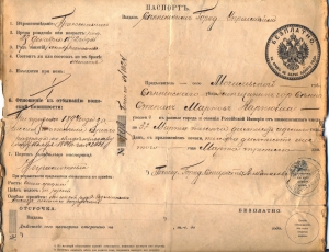<p>Дореволюционный паспорт мещанина Степана Карнюши хранится в фондах Сенненского историко-краеведческого музея</p>